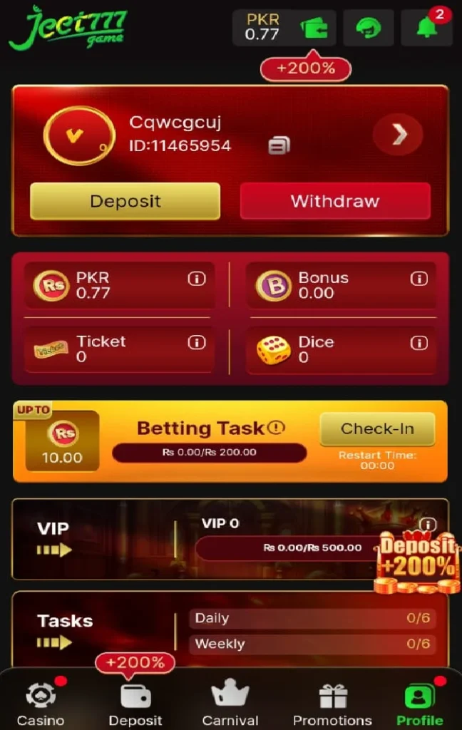 JEET777 GAME LOGIN