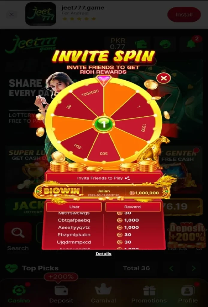 Jeet777 game pakistan